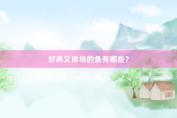 好养又排场的鱼有哪些？